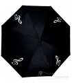 Black and silver folding umbrella